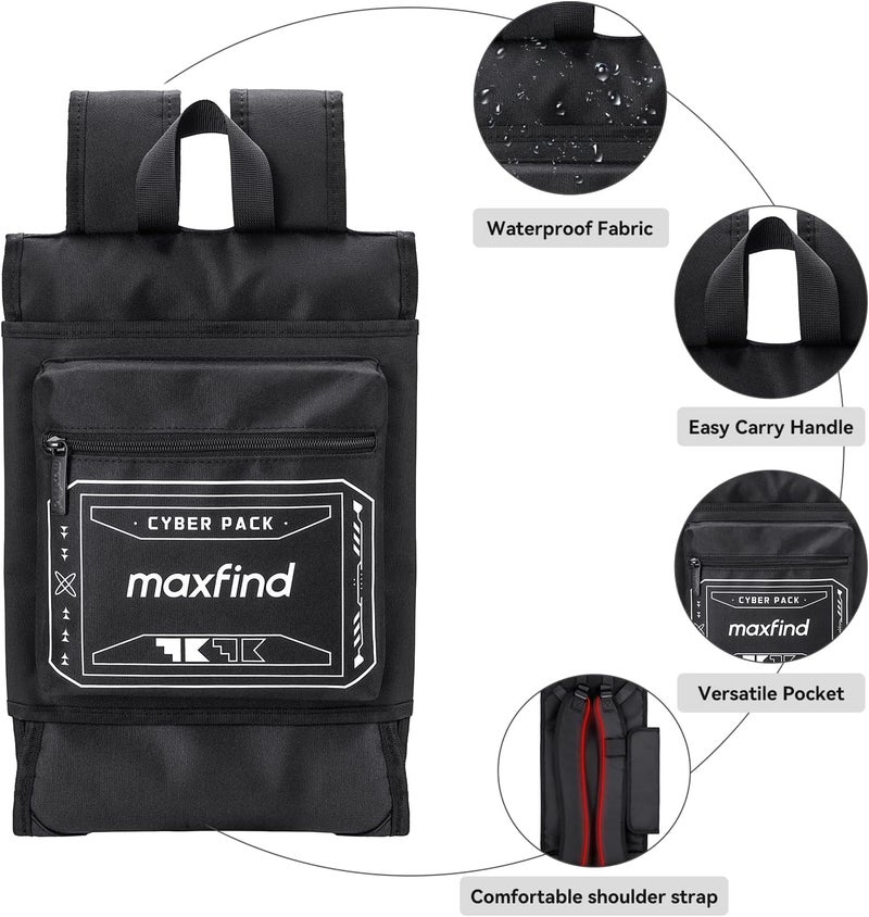 MaxFind Professional Skateboard Backpack Waterproof Durable Multi-Functional Sports Bag for Electric Skateboard & Longboard, Commuting Travel Backpack with Adjustable Straps - Image 5